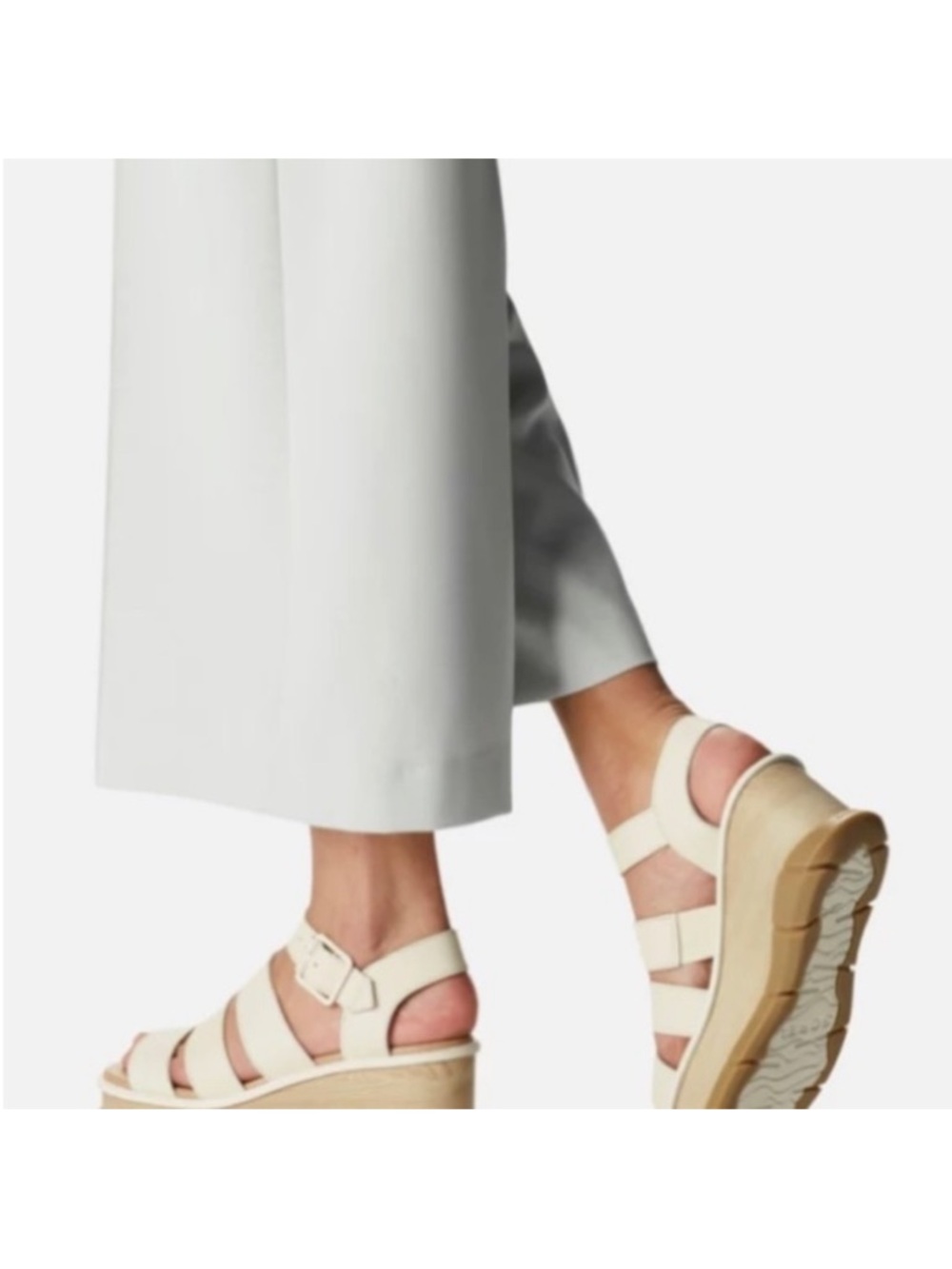 New Sorel Joanie III Women's Cream Strappy Platform Sandals - 8